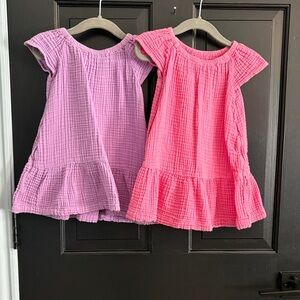 Primary Vibrant Pink and Purple Kids Dresses
